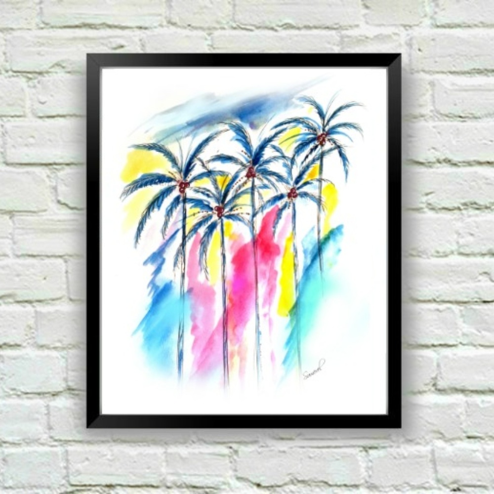 8" x 10" Palm Art Print Signed by Artist